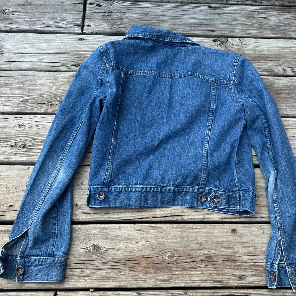 Retro DKNY Jeans Sport Blue Denim Jacket, Size M - Picture 7 of 9